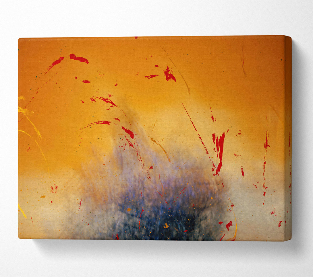  A Canvas Print of Orange Abstract Burst Canvas Art