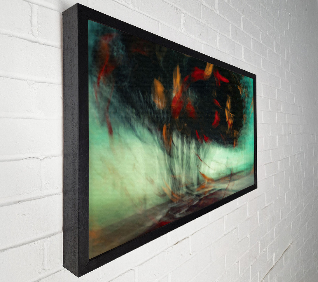  A Canvas Print of Emerald Red Swirl Canvas Art