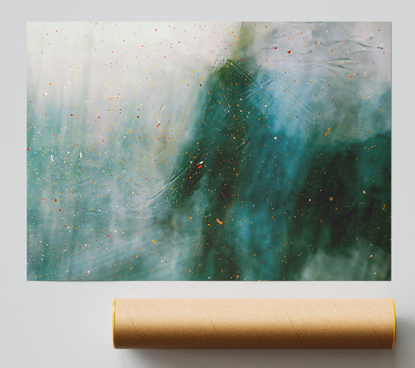 Teal Sky Specks Giclee Print