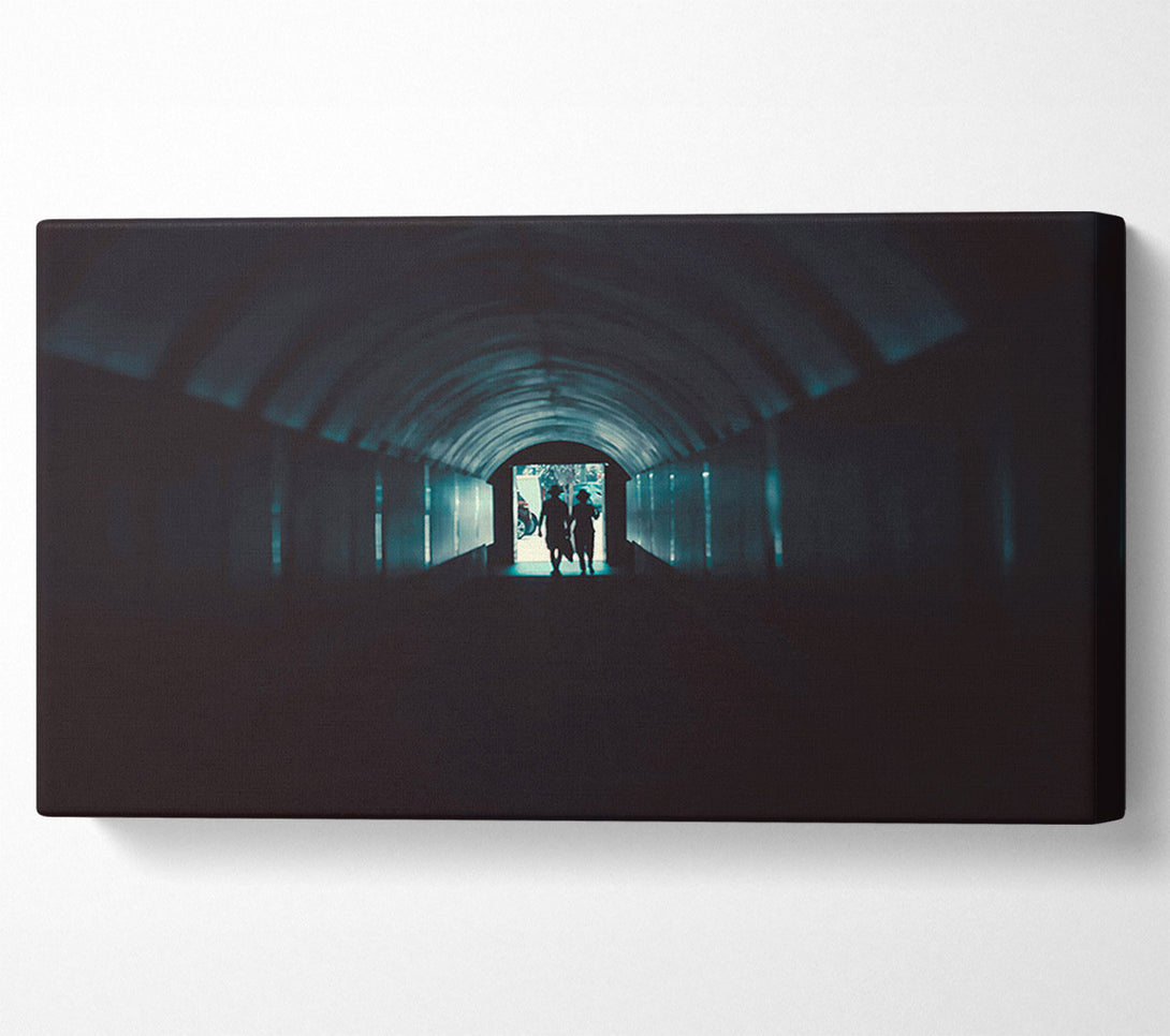  A Canvas Print of Teal Tunnel Vision Canvas Wall Art