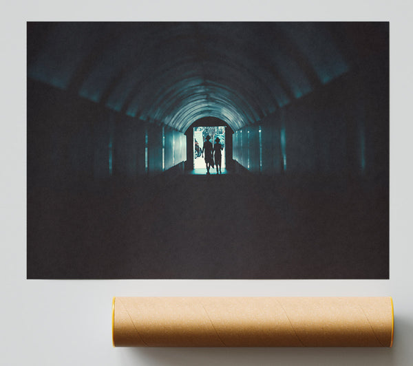 Teal Tunnel Vision Print