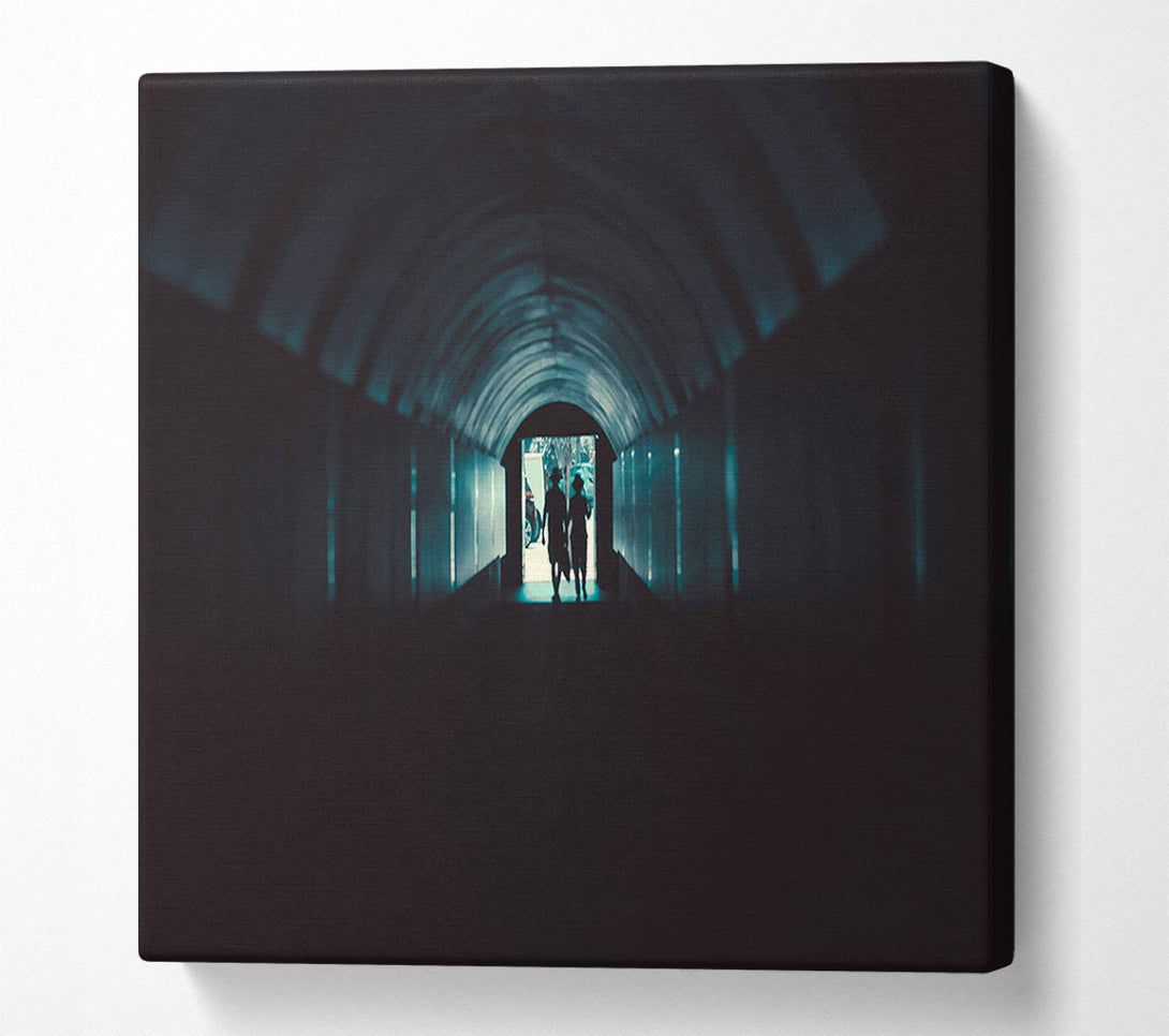  A Canvas Print of Teal Tunnel Vision Canvas Wall Art