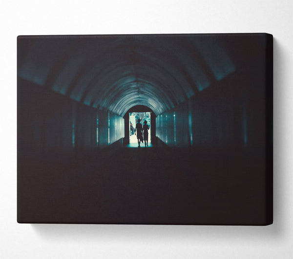  A Canvas Print of Teal Tunnel Vision Canvas Wall Art