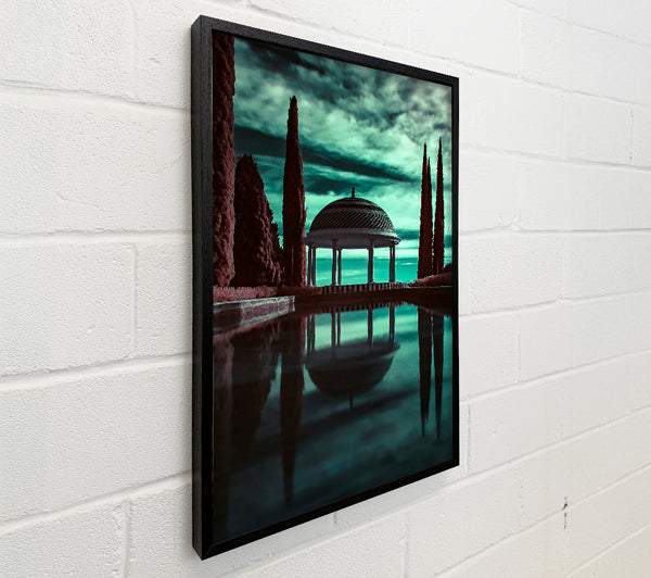 Teal Gazebo Reflection
