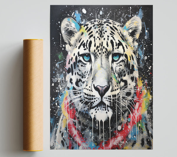 Jaguar Paint Splash Giclee Print