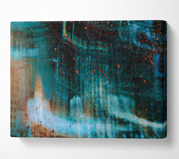  A Canvas Print of Teal Splatter Dreams Canvas Art