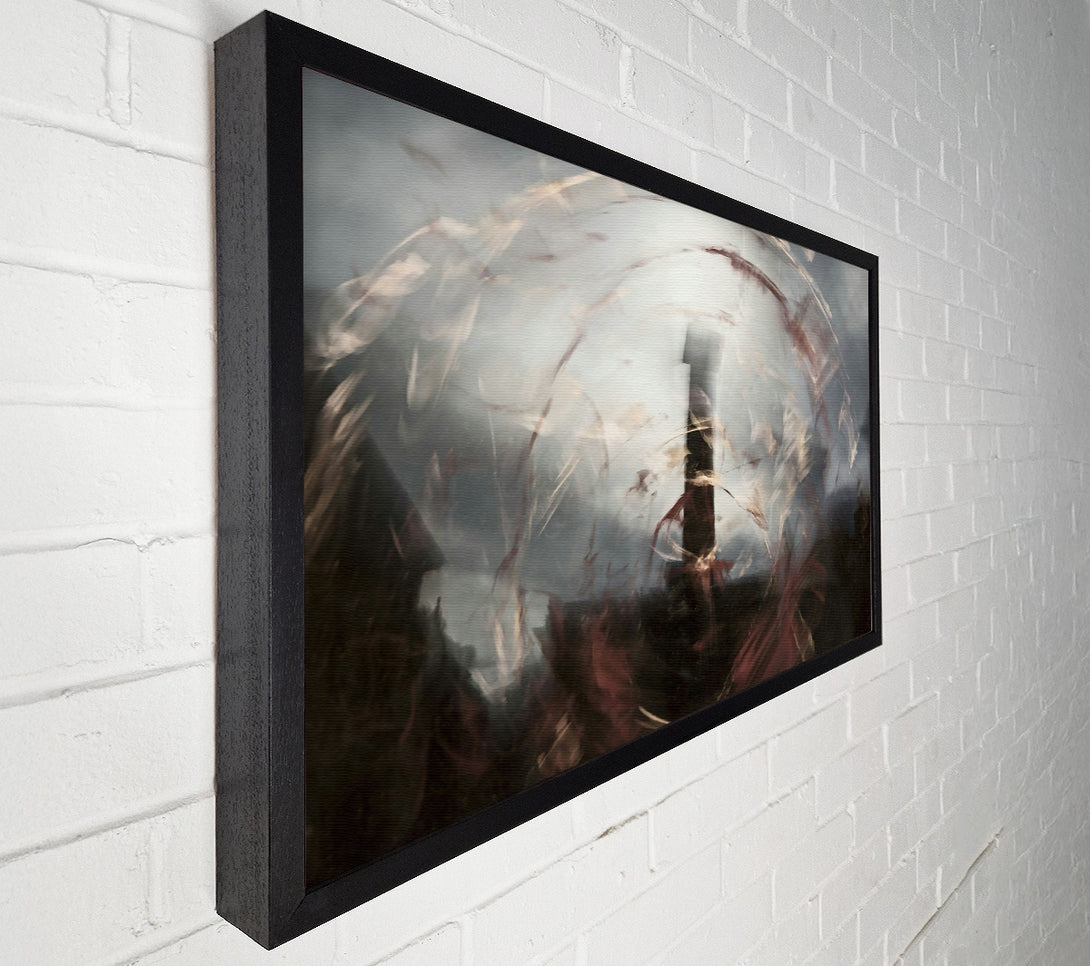  A Canvas Print of Crimson Through The Haze Canvas Wall Art