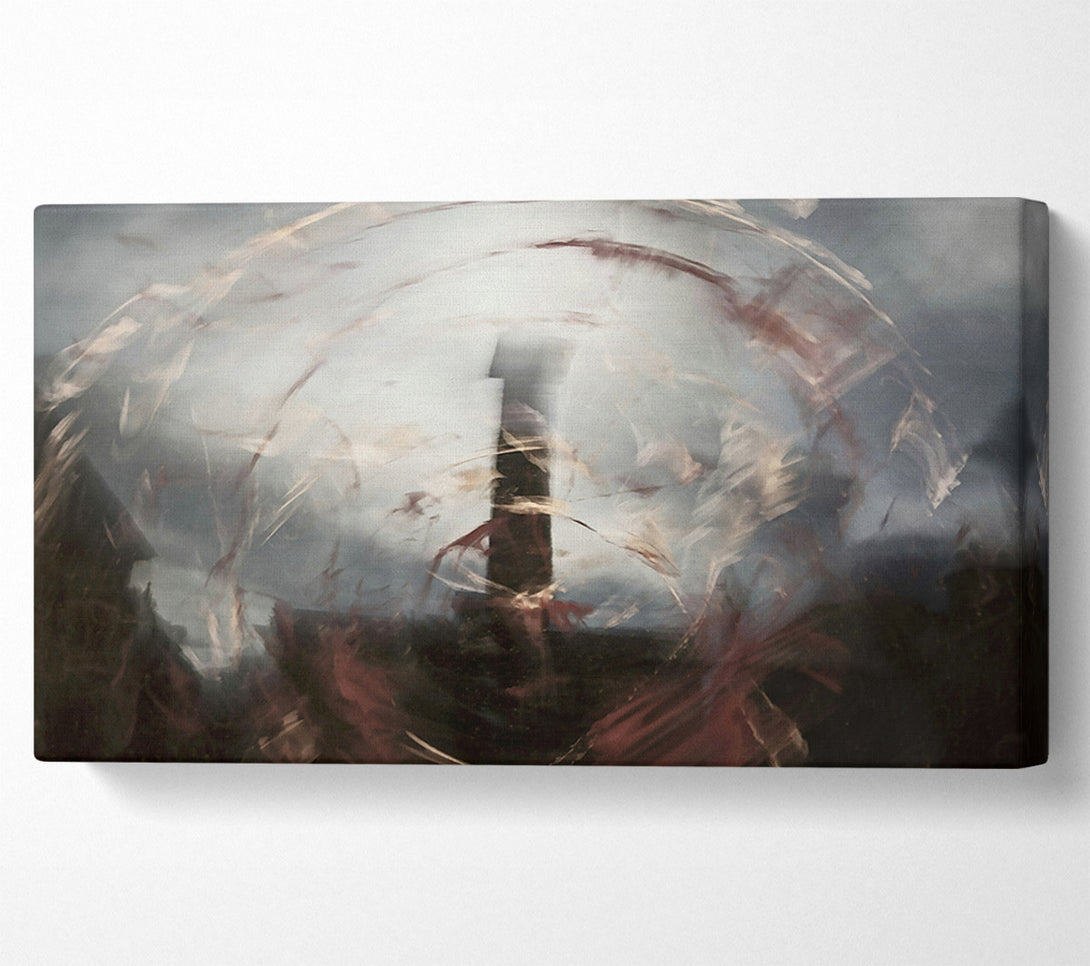  A Canvas Print of Crimson Through The Haze Canvas Wall Art