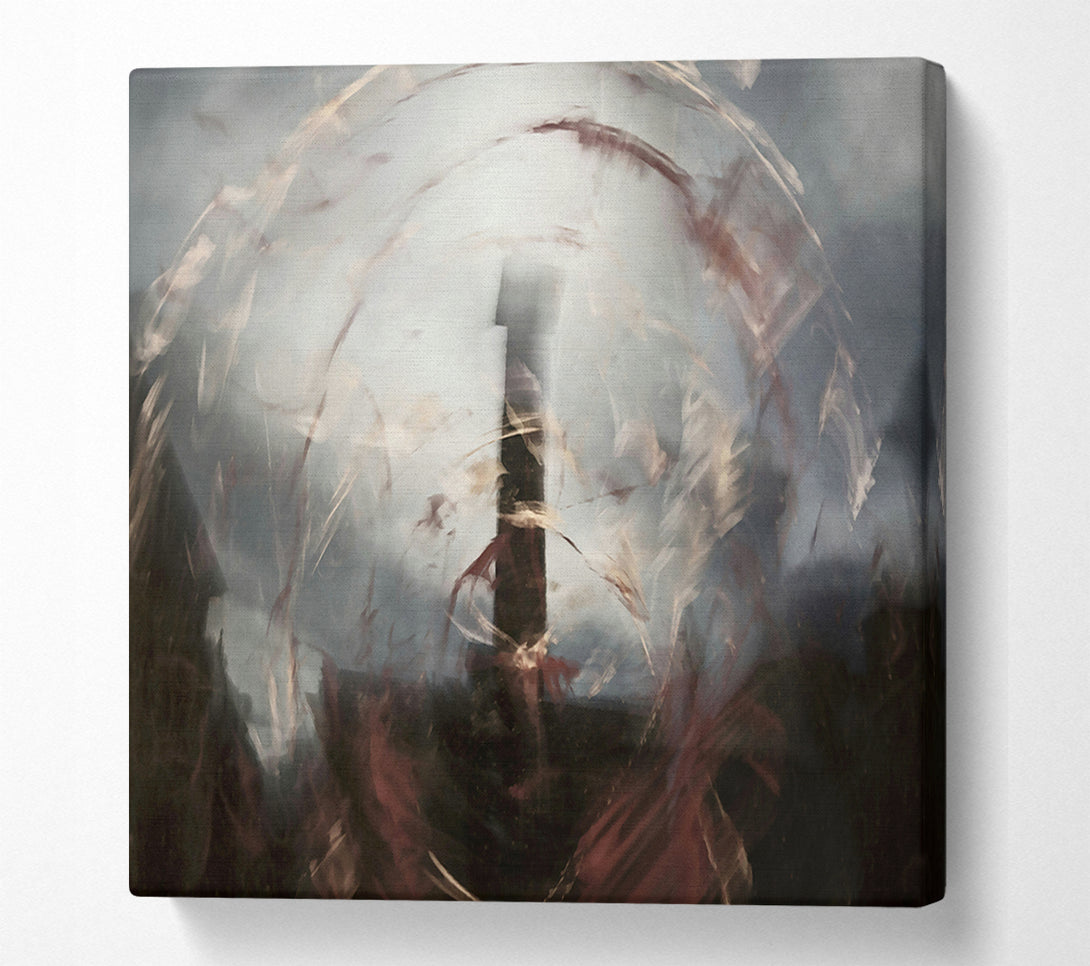  A Canvas Print of Crimson Through The Haze Canvas Wall Art