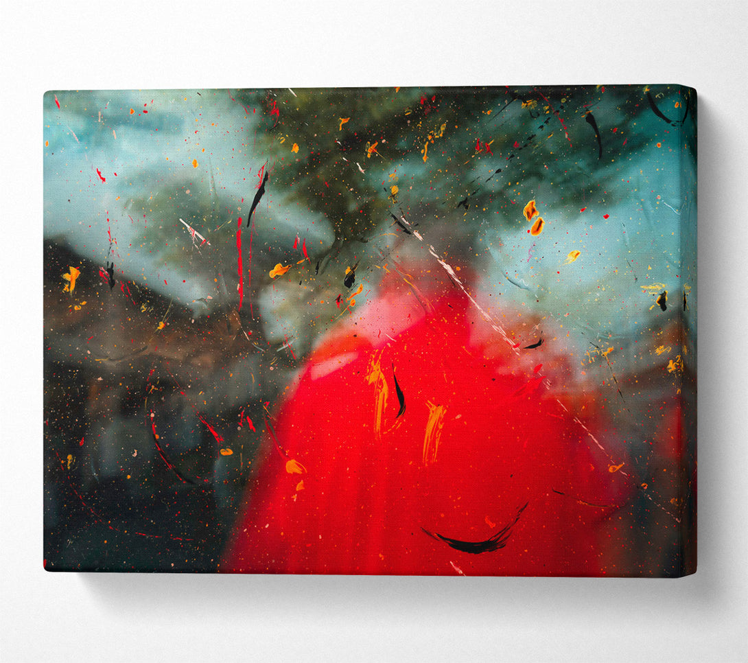  A Canvas Print of Crimson Through Glass Canvas Print