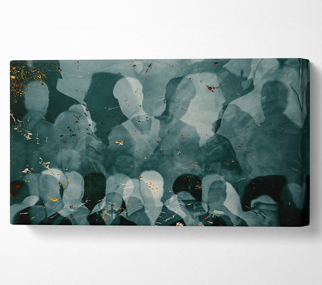  A Canvas Print of Teal Faded Memories Canvas Wall Art
