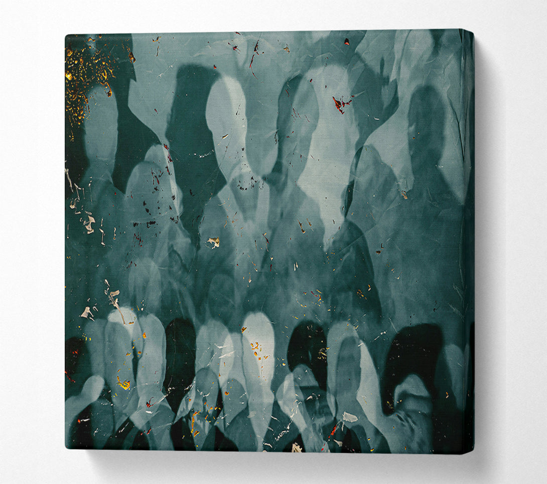  A Canvas Print of Teal Faded Memories Canvas Wall Art