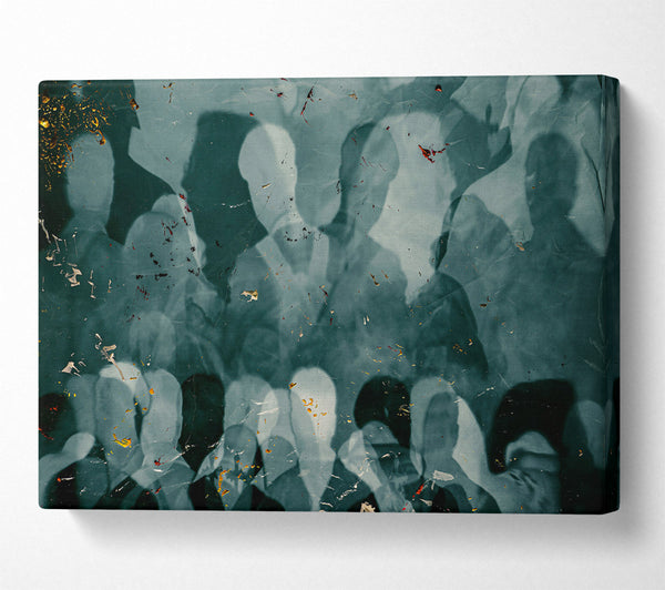  A Canvas Print of Teal Faded Memories Canvas Wall Art