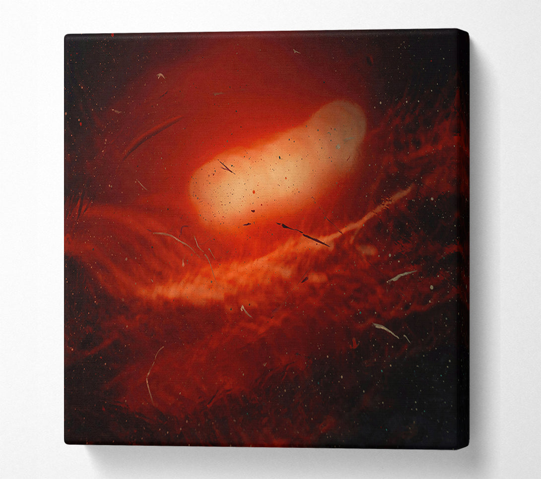  A Canvas Print of Crimson Nebula Dreams Canvas Art