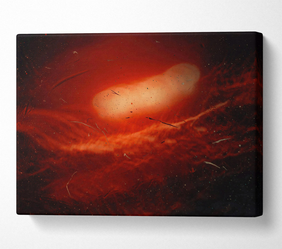  A Canvas Print of Crimson Nebula Dreams Canvas Art