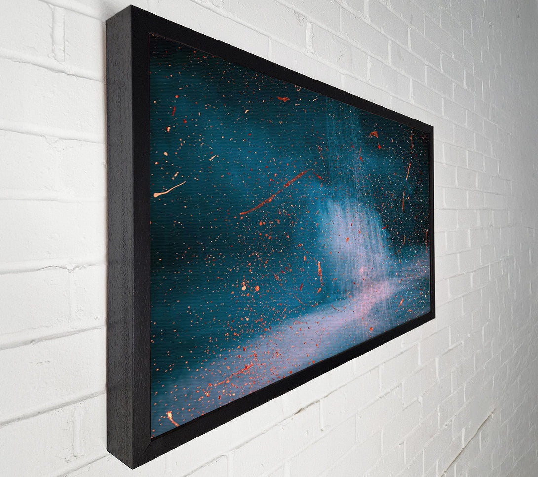  A Canvas Print of Teal Cosmic Shower Canvas Print
