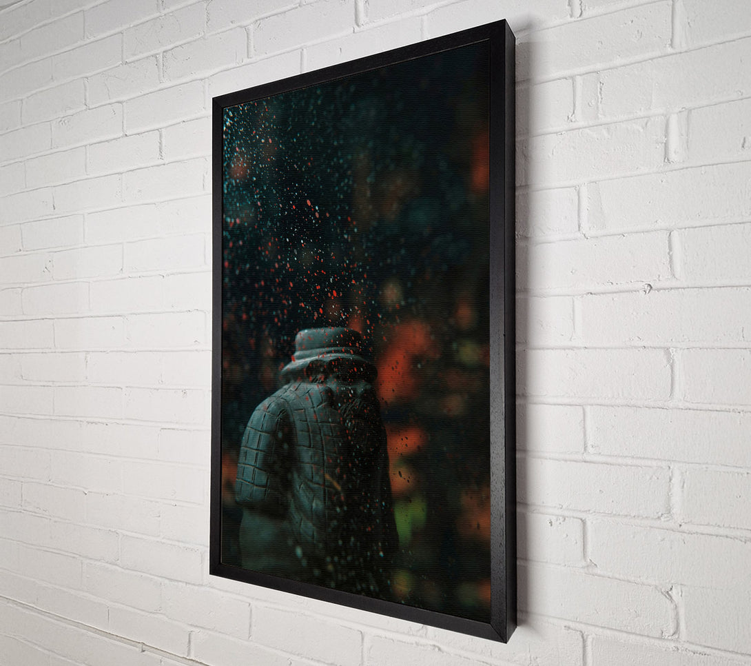  A Canvas Print of Red Drops On Black Canvas Print