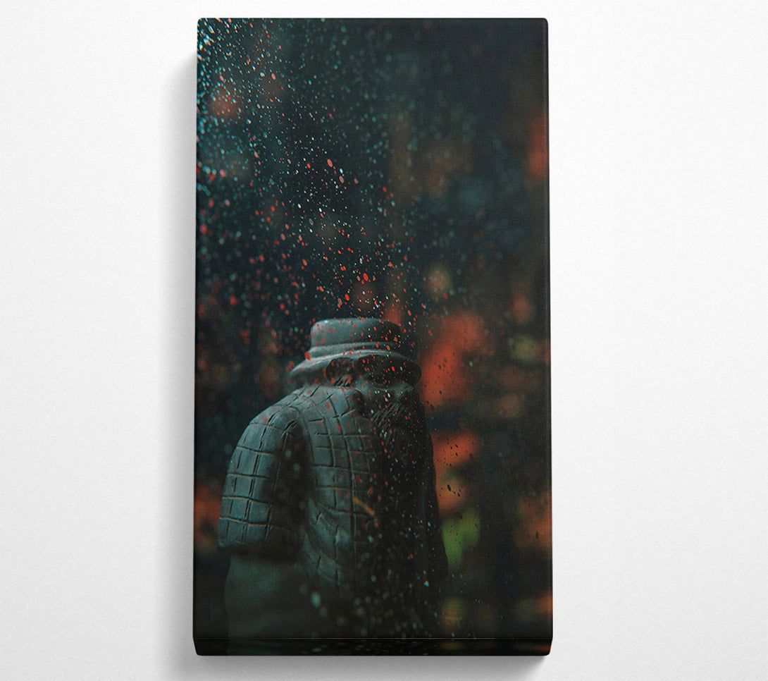  A Canvas Print of Red Drops On Black Canvas Print