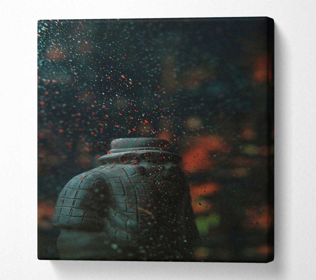  A Canvas Print of Red Drops On Black Canvas Print