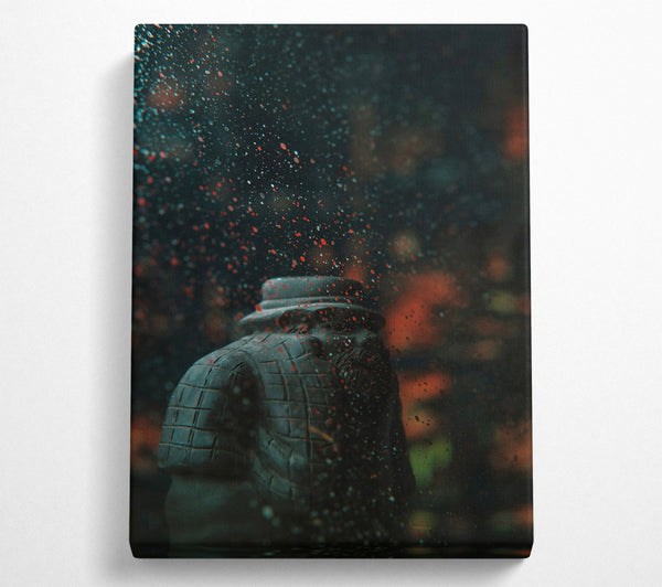  A Canvas Print of Red Drops On Black Canvas Print