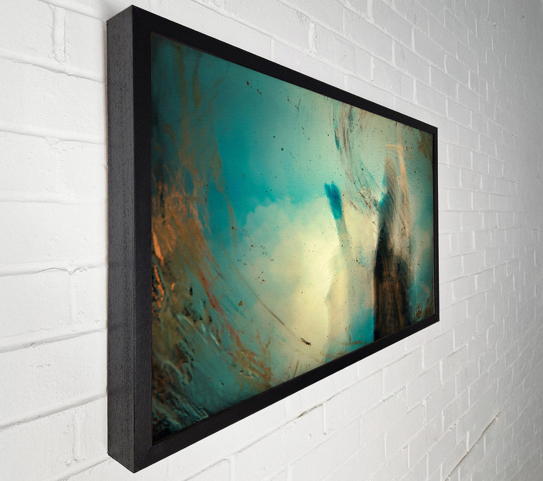  A Canvas Print of Turquoise Abstract Swirl Canvas Wall Art