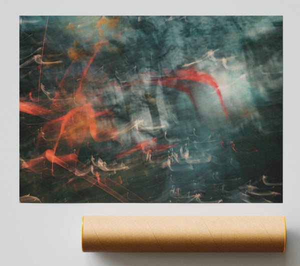 Red Through The Fog Giclee Print