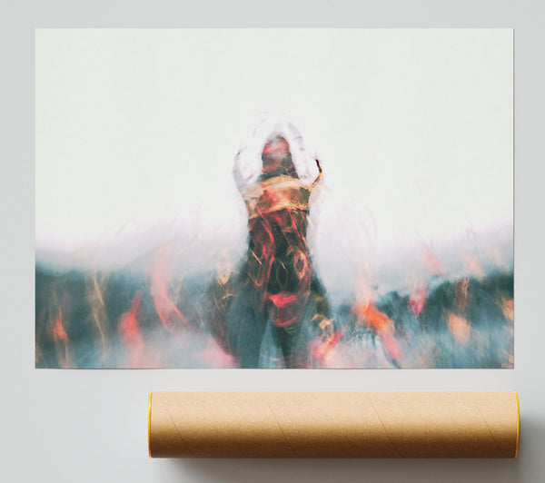 Crimson And Smoke Print