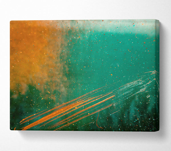  A Canvas Print of Teal Stardust Swirls Canvas Art