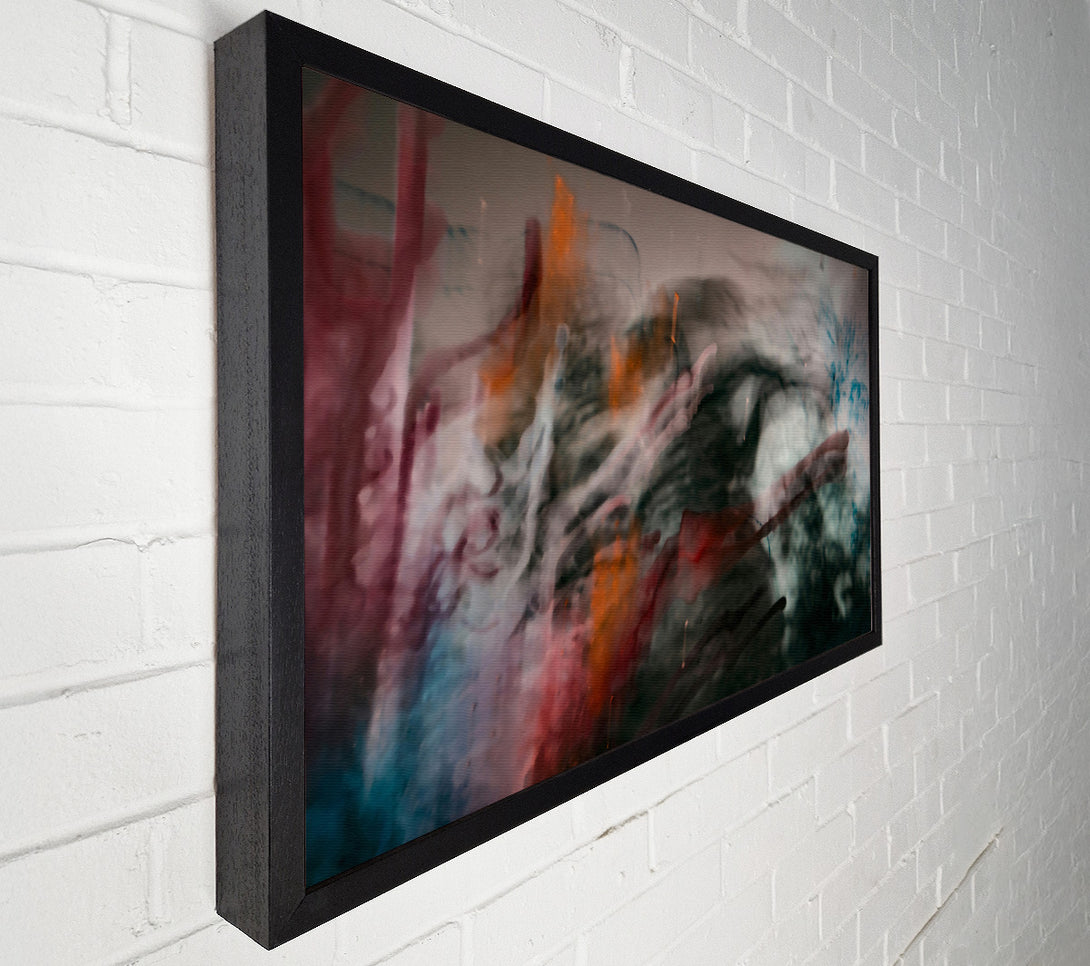  A Canvas Print of Crimson Ink Swirls Canvas Print