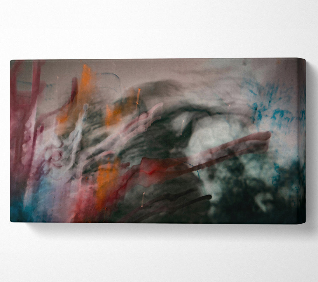  A Canvas Print of Crimson Ink Swirls Canvas Print