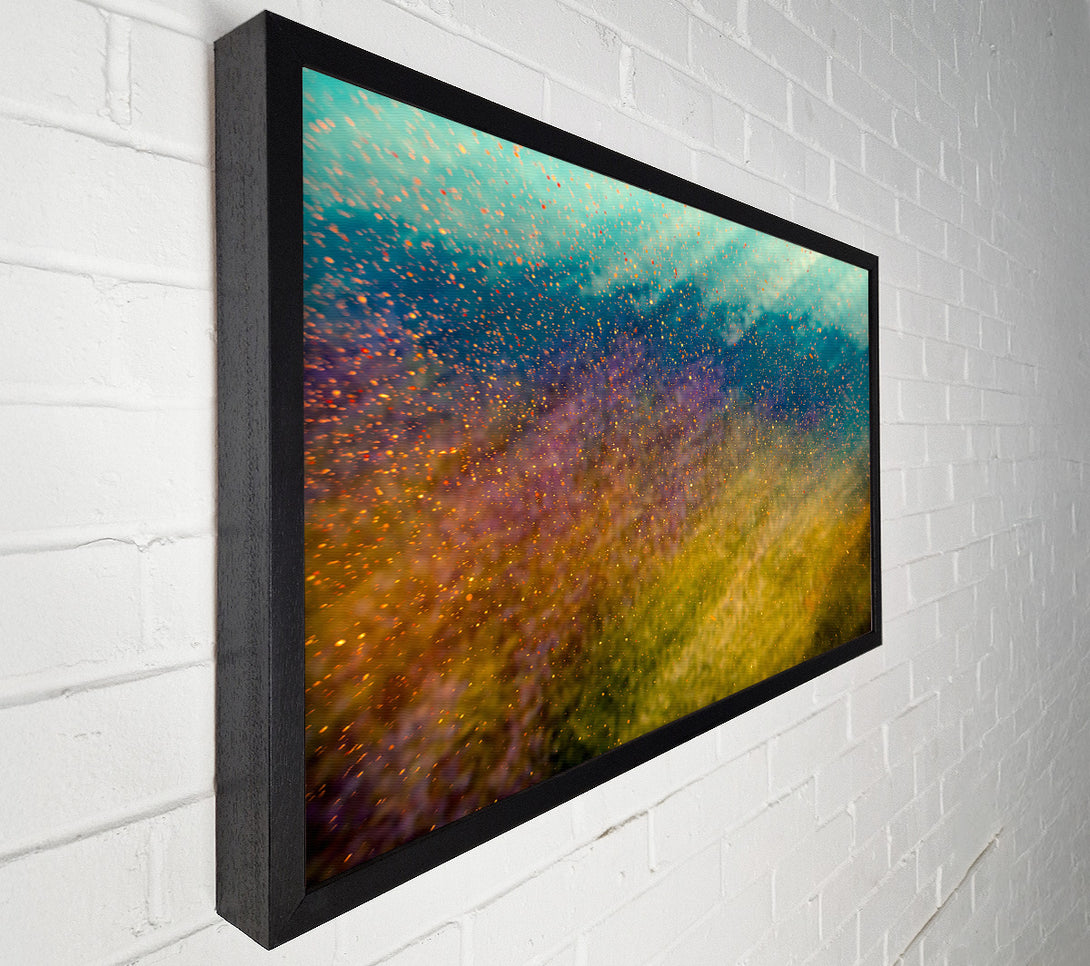  A Canvas Print of Golden Dust Of Teal Canvas Wall Art