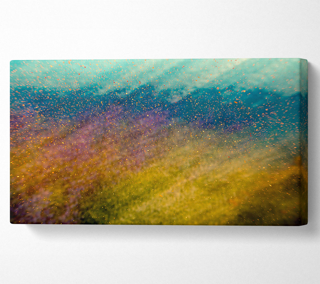 A Canvas Print of Golden Dust Of Teal Canvas Wall Art