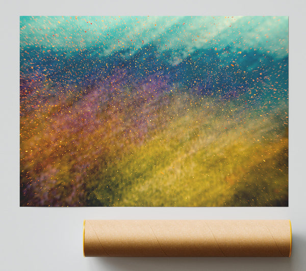 Golden Dust Of Teal Giclee Print