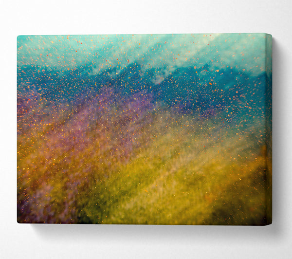  A Canvas Print of Golden Dust Of Teal Canvas Wall Art