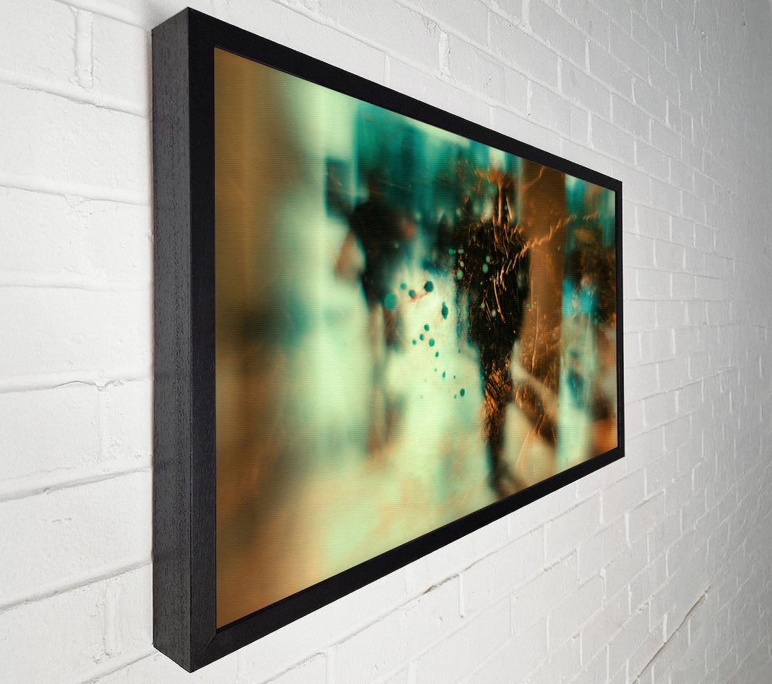  A Canvas Print of Teal And Golden Haze Canvas Wall Art