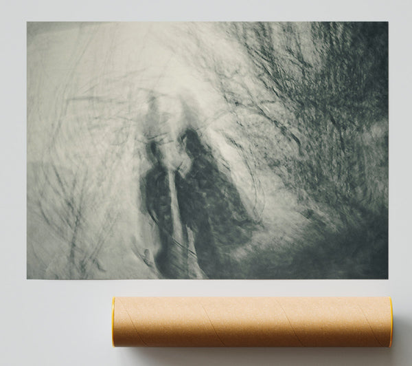 Gray Foggy Forms Giclee Print