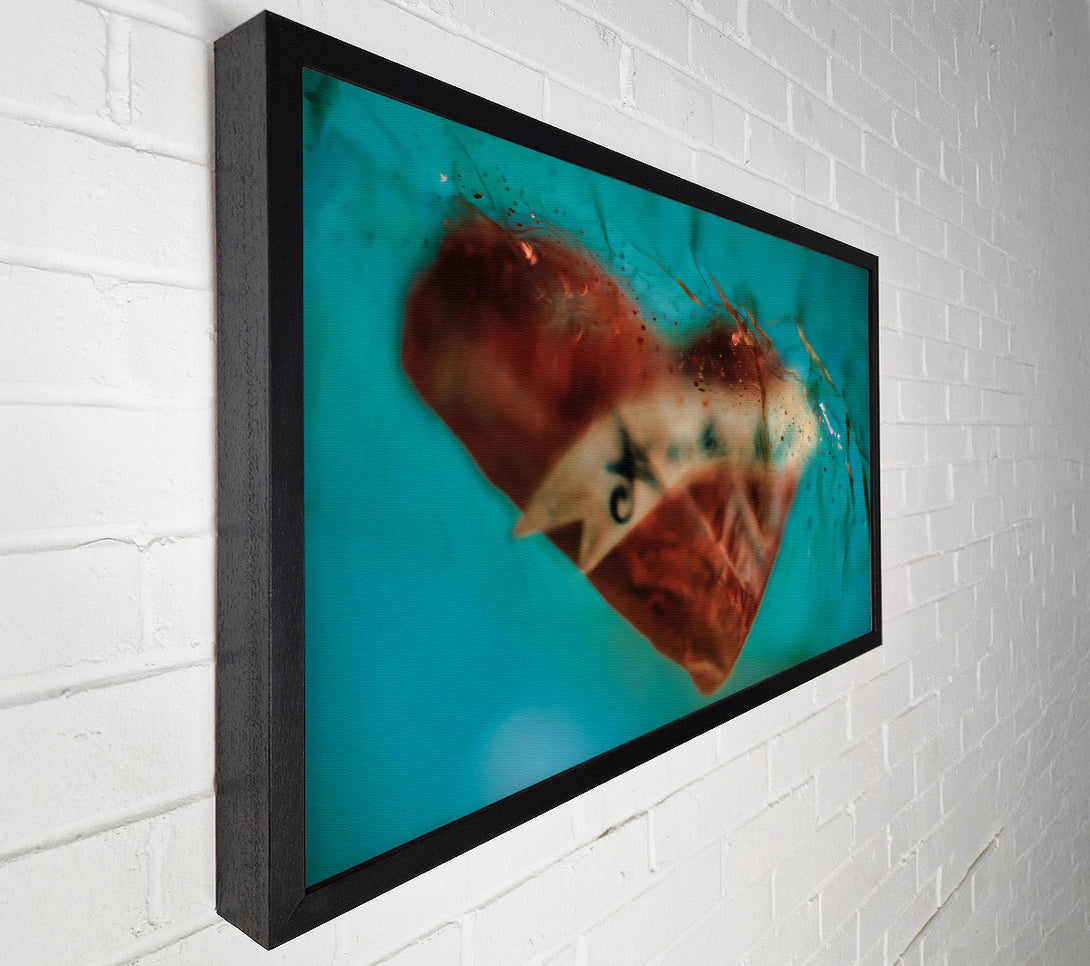  A Canvas Print of Crimson In Teal Canvas Art