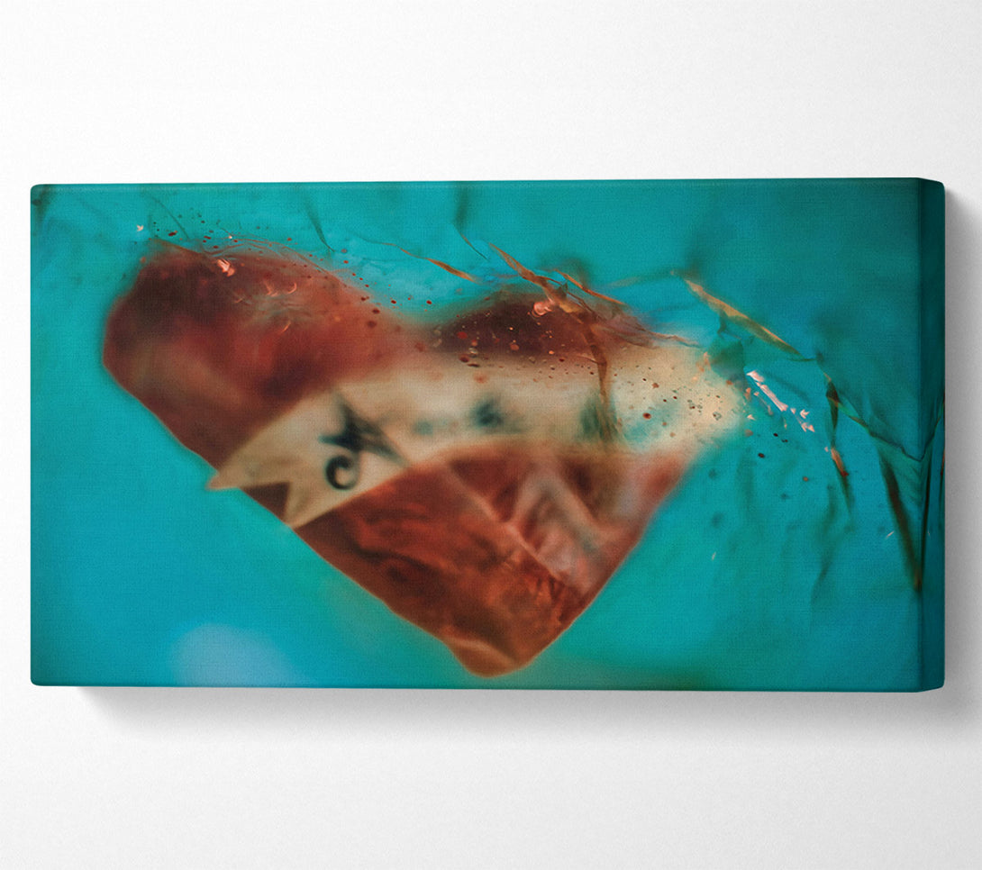  A Canvas Print of Crimson In Teal Canvas Art