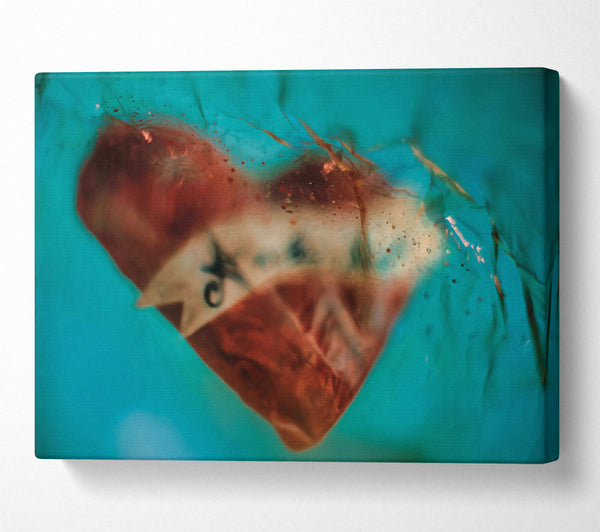  A Canvas Print of Crimson In Teal Canvas Art