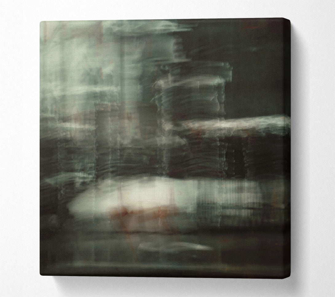  A Canvas Print of Pale Green Motion Blur Canvas Wall Art