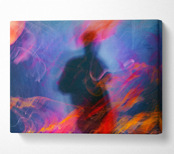  A Canvas Print of Crimson Swirls Of Light Canvas Art