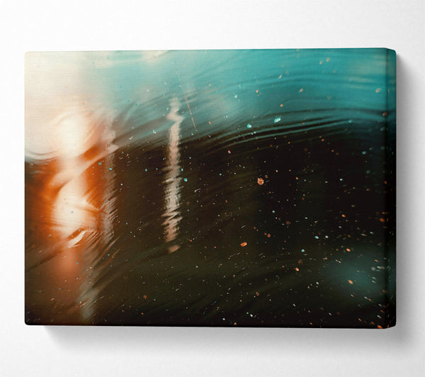  A Canvas Print of Teal Cosmic Swirls Canvas Print