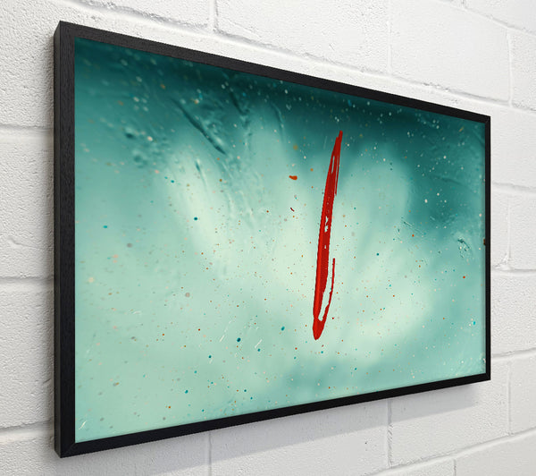 Red Mark On Teal