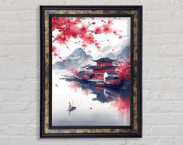 Japanese Temple Framed Print