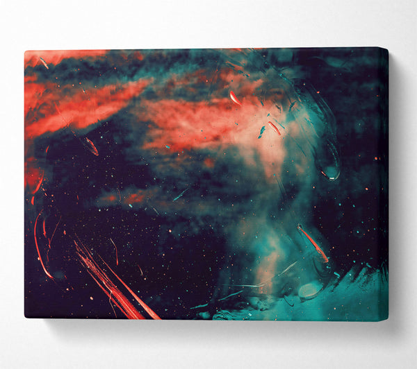  A Canvas Print of Crimson Cosmic Dreams Canvas Wall Art