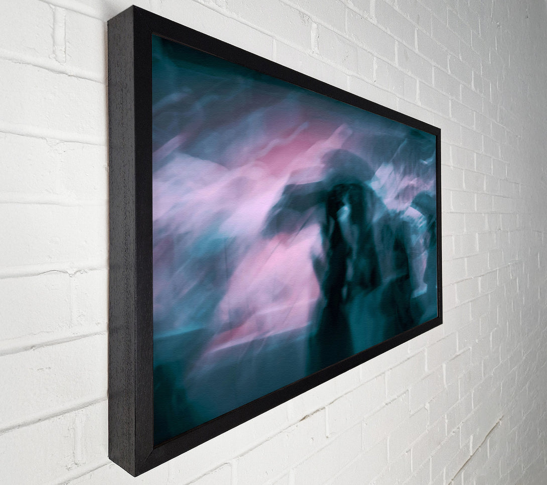  A Canvas Print of Teal And Pink Blur Canvas Print
