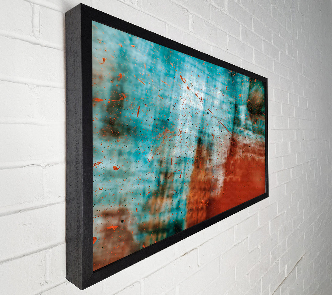  A Canvas Print of Teal Splatters And Haze Canvas Print