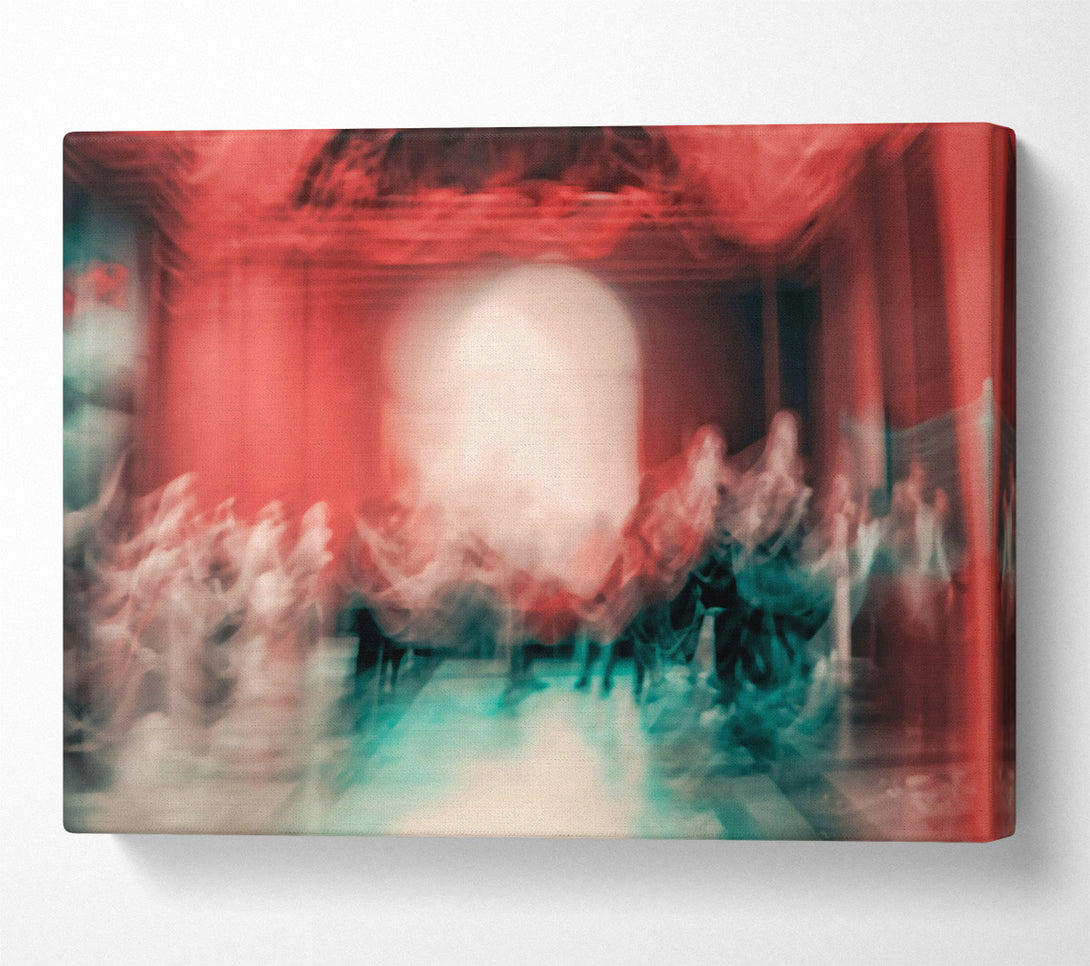  A Canvas Print of Crimson Ghostly Dance Canvas Art