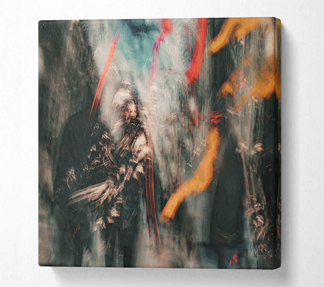  A Canvas Print of Orange Through Smoke Canvas Wall Art