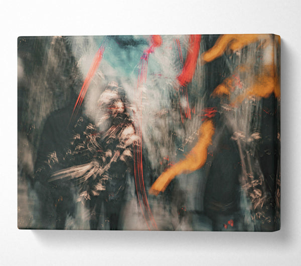  A Canvas Print of Orange Through Smoke Canvas Wall Art